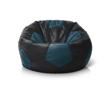 Крісло м''яч Black + Midnight Blue' — ергономічні м’які меблі для дому та офісної лаунж-зони.